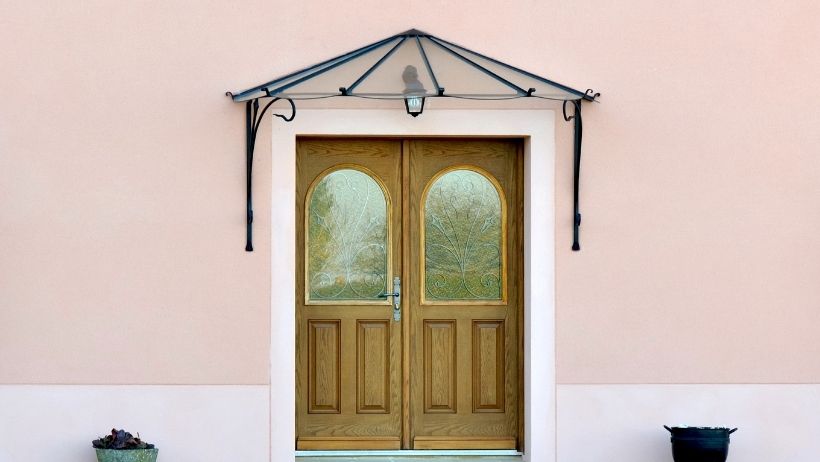Stekleni nadstreški za vhodna vrata cena